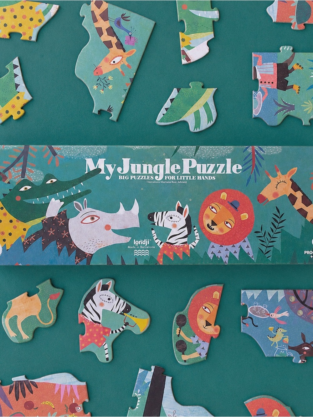Londji Puzzle - My Jungle (34 pcs) - Shape & Progressive